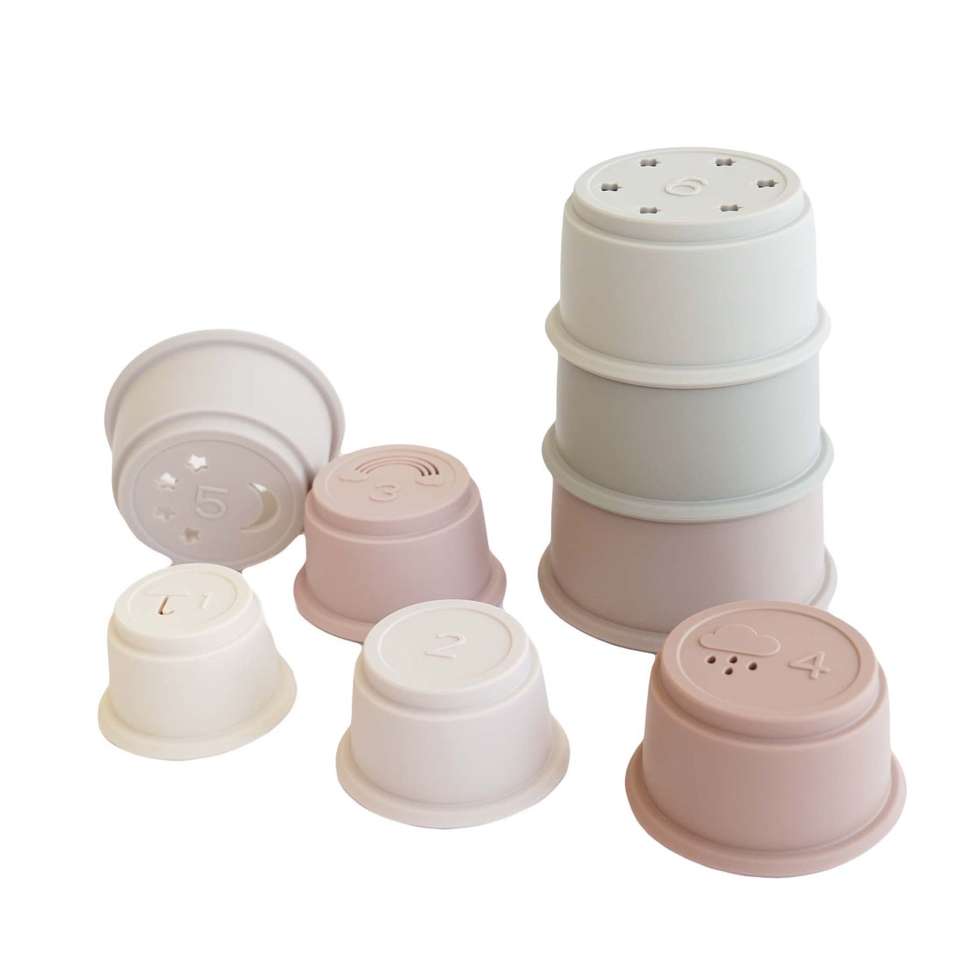 neutral silicone stacking cups 