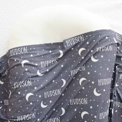 night sky personalized swaddle blanket 
