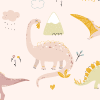 Pastel Dino Personalized Kids Blanket
