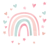Pastel Rainbow Personalized Kids Blanket