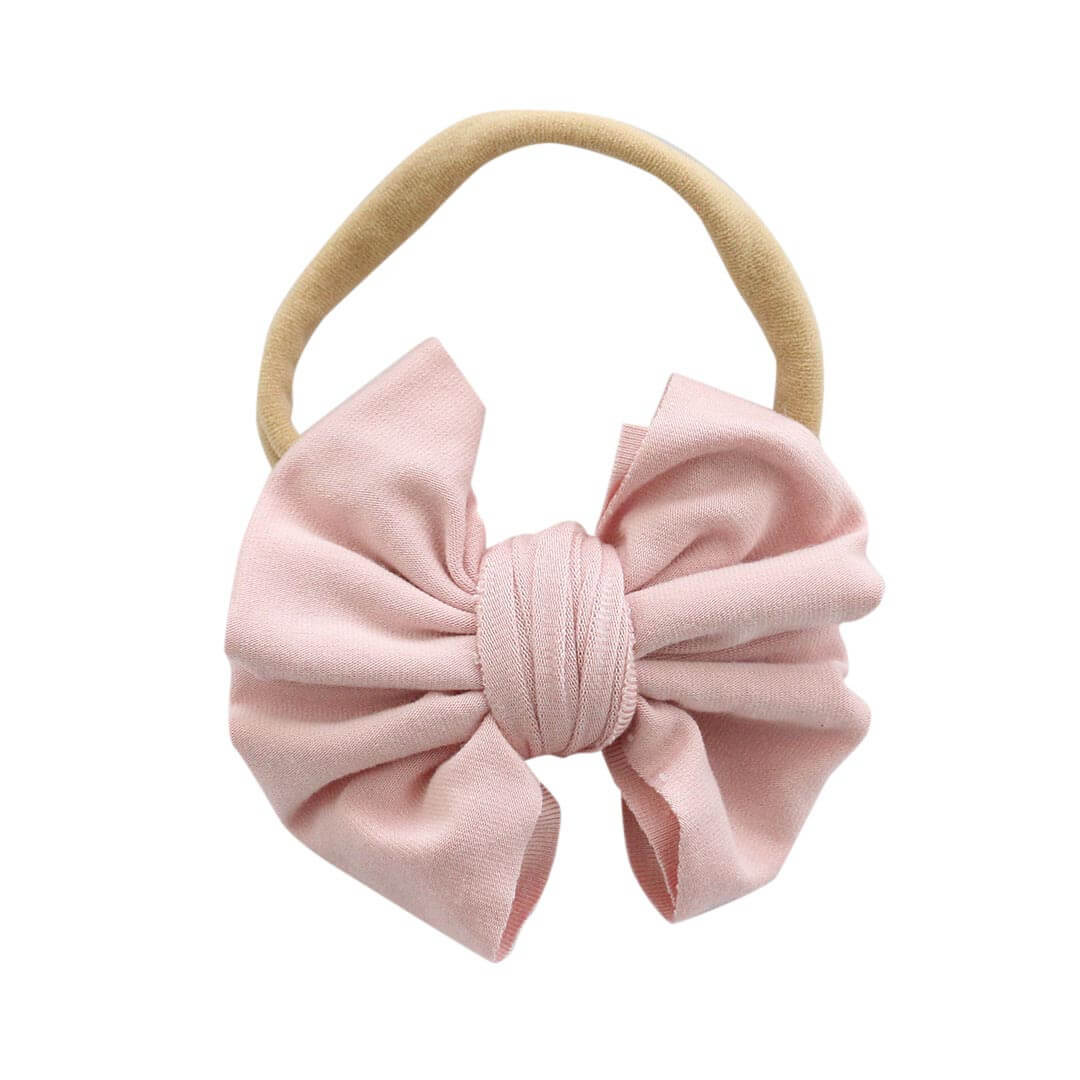 Ribbon Bow Headband in Pretty Pink