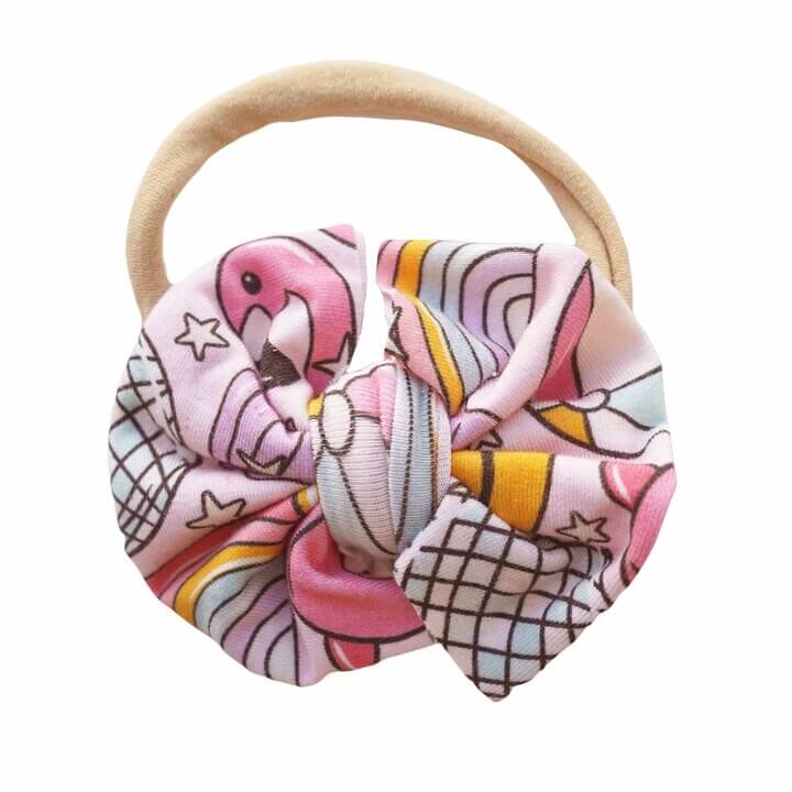 Floatie Friends Knit Bow Headband | Pink