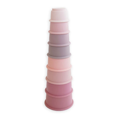 stacking cups for babies pink and purple mix 