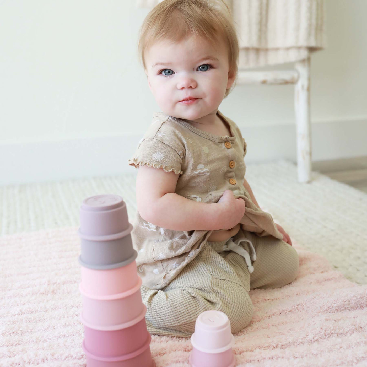 pink stacking cups for kids 