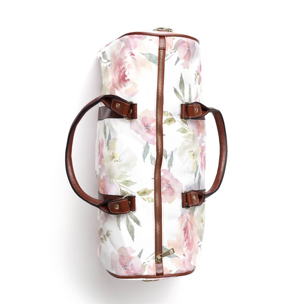 travel bag blush floral 