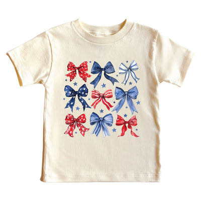red white and bows graphic tee 
