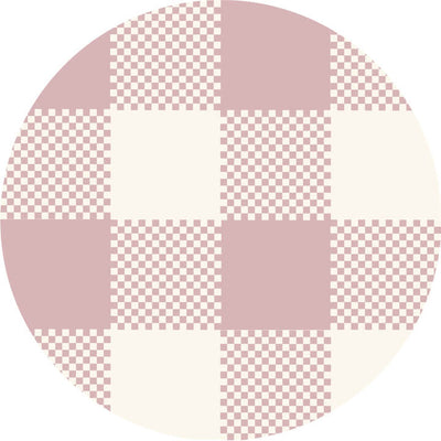 Big Check Bamboo Waffle Zipper Ruffle Footie | Rosy
