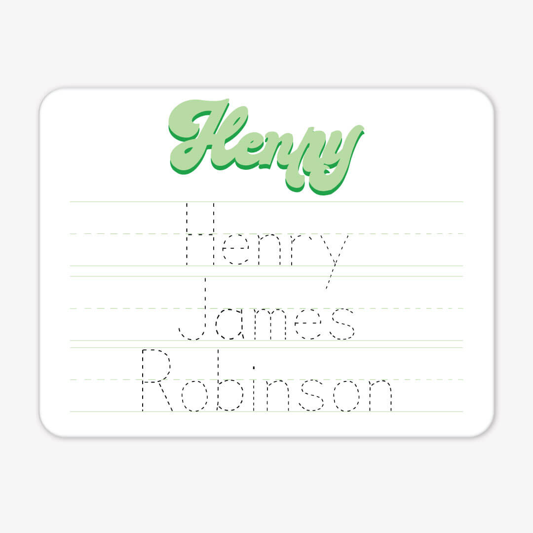 Kids Personalized Whiteboard | Bubbly Lime