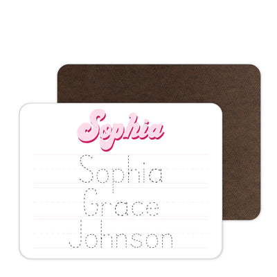 personalized name whiteboard for girls pink 