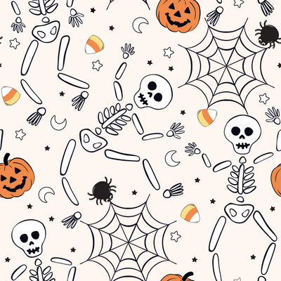 Halloween Two Piece Bamboo Pajama Set | Silly Skellies
