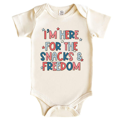 here for the snacks and freedom bodysuit 