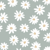 Soft Green Daisy Personalized Swaddle Blanket
