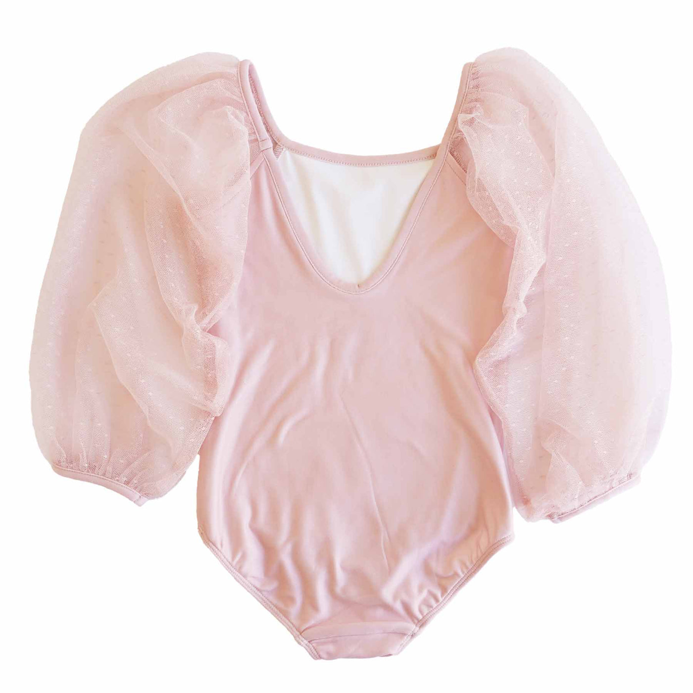 solid mauve leotard for girls with long sleeves