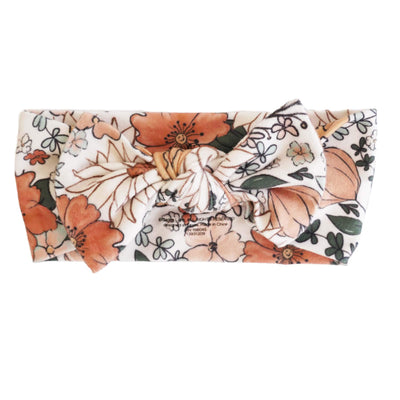 sunset floral large bow headwrap 