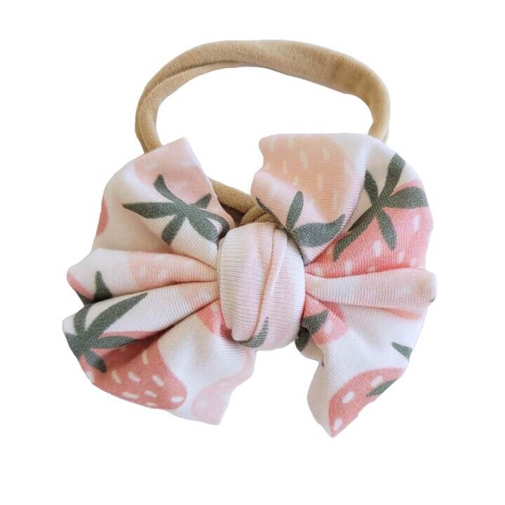 strawberry bow headband