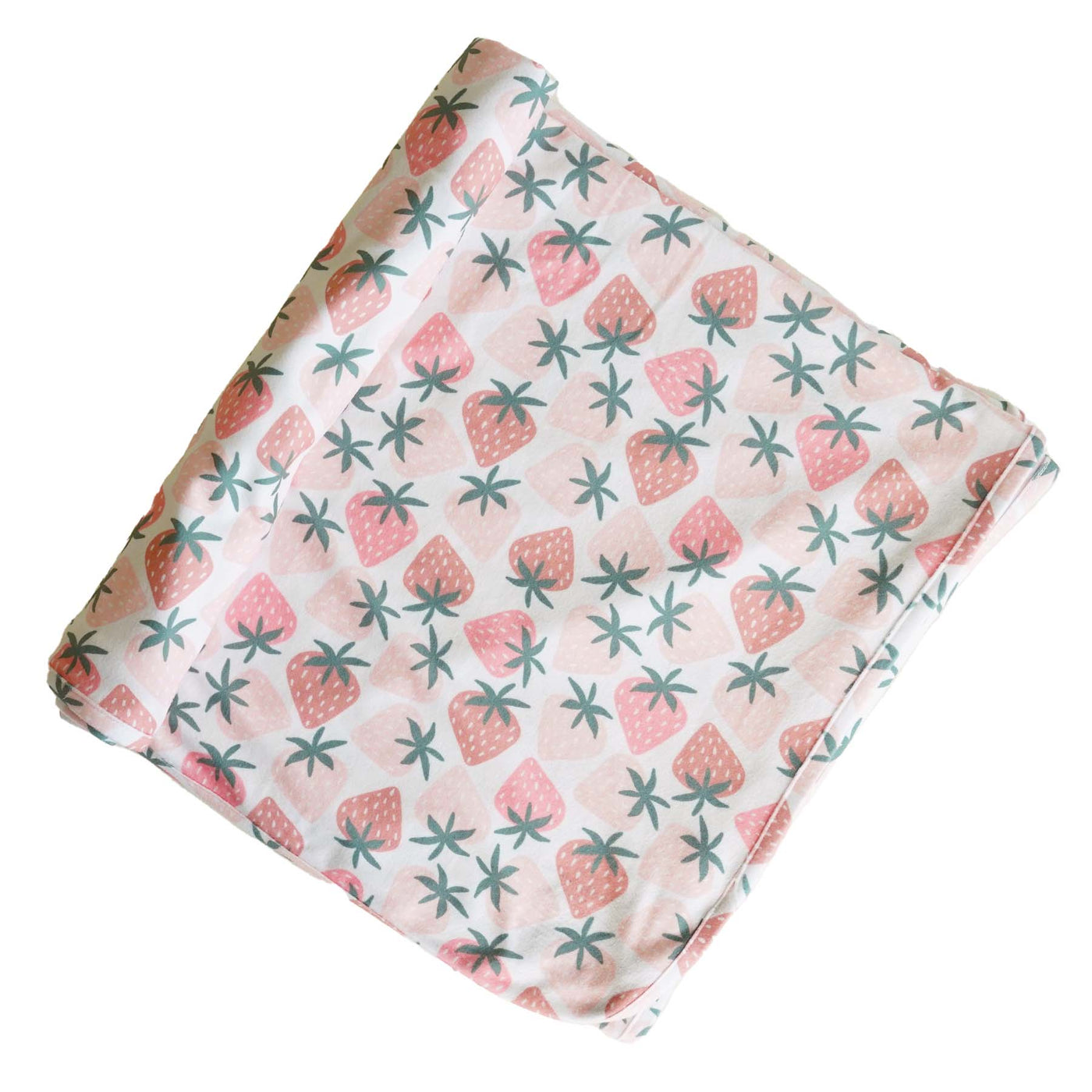 strawberry printed swaddle blanket