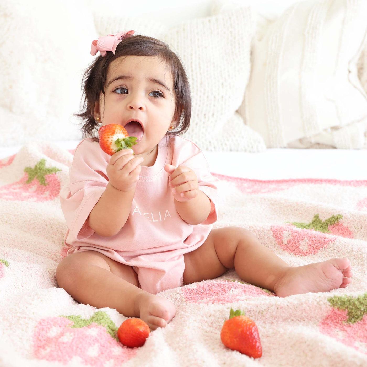 strawberry microfiber baby blanket 