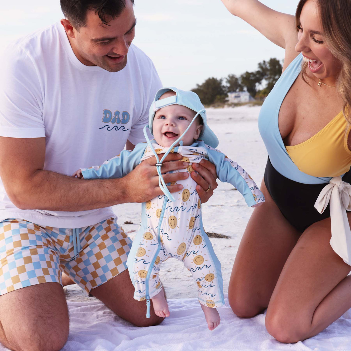 dad tee for matching family swimsuits 
