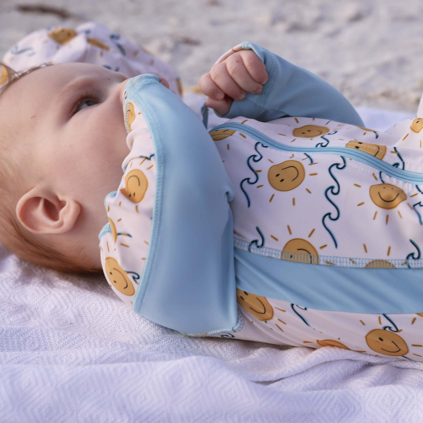 baby swimsuit romper with suns 