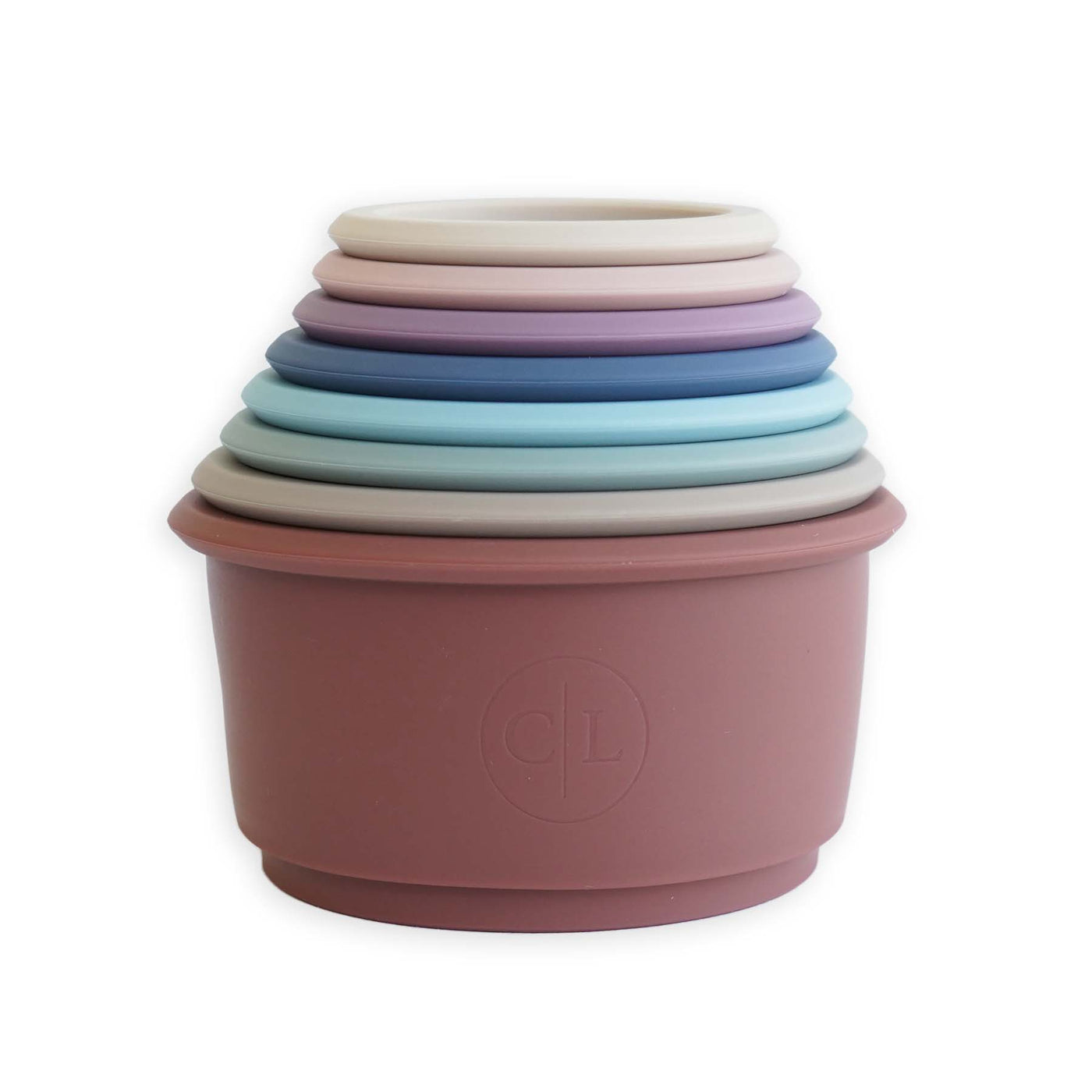 sunset neutrals baby stacking cups 