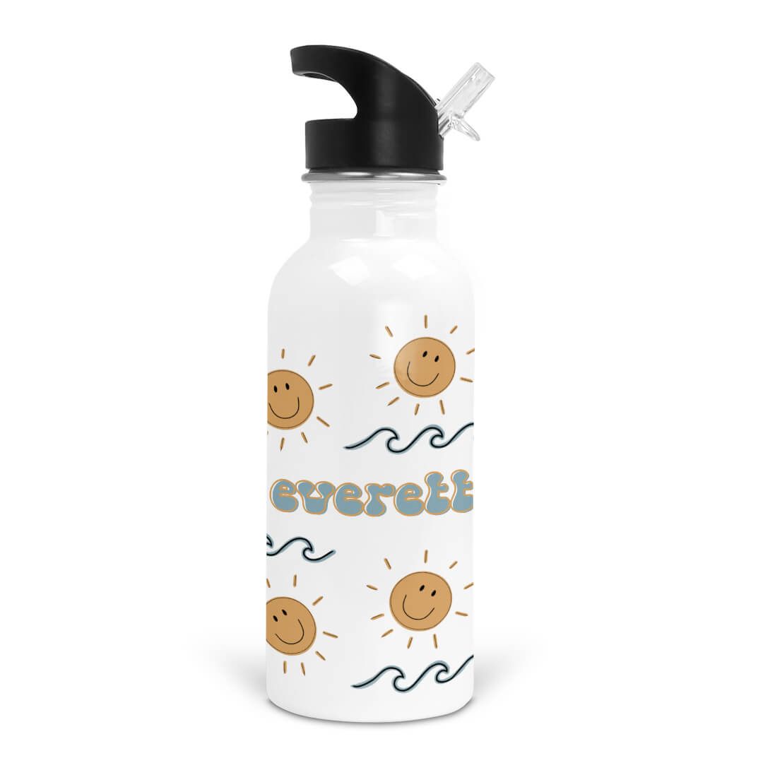 sun's out personalized water bottle for kids 