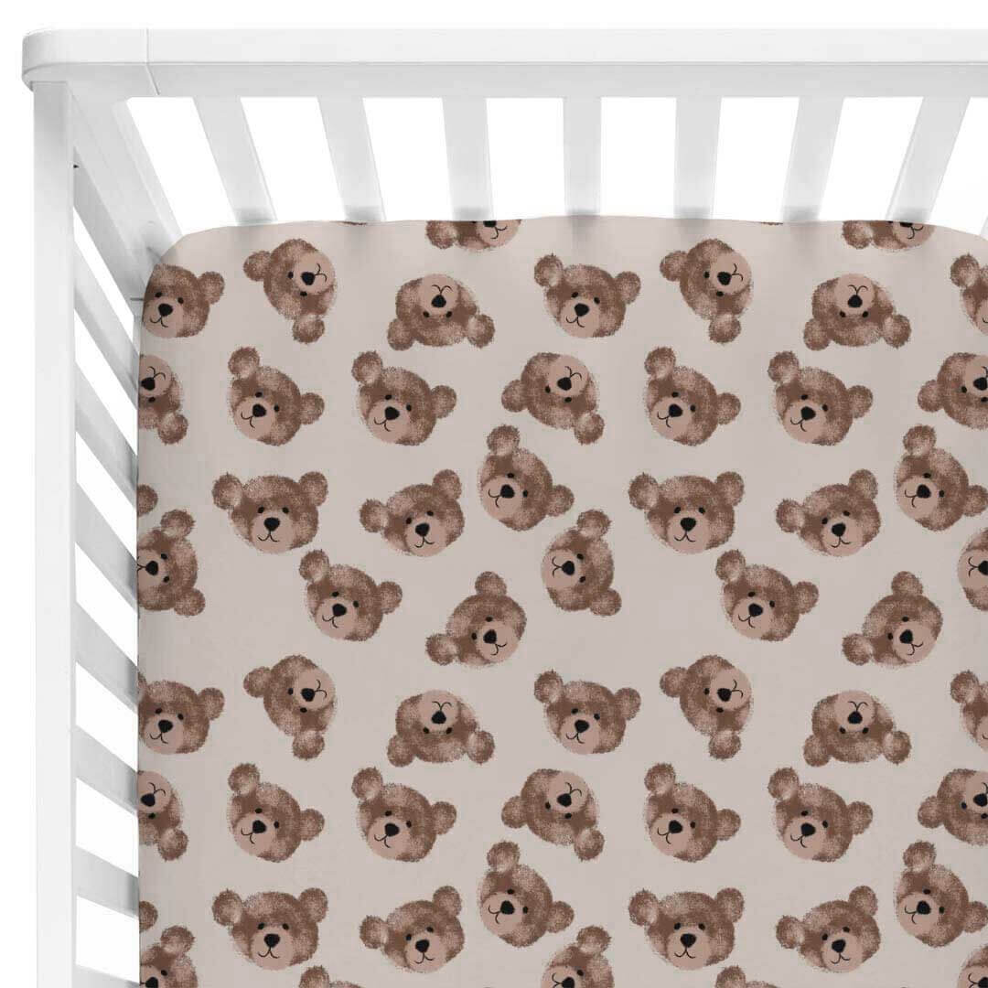 teddy bear crib sheet 