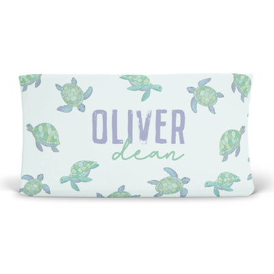 turtle personalized changing pad cover