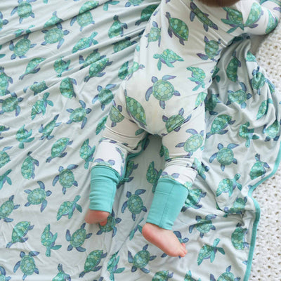 turtle bamboo blanket for babies 