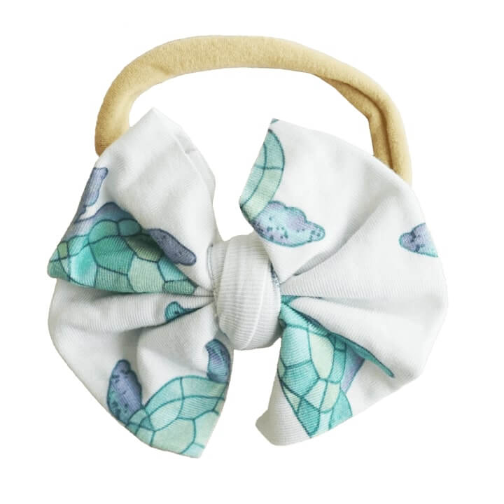 baby turtle bow headband 