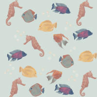 Personalized Hooded Towel | Tropical Fish