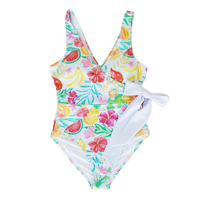 criss cross one piece swimsuit for women tropical paradise 