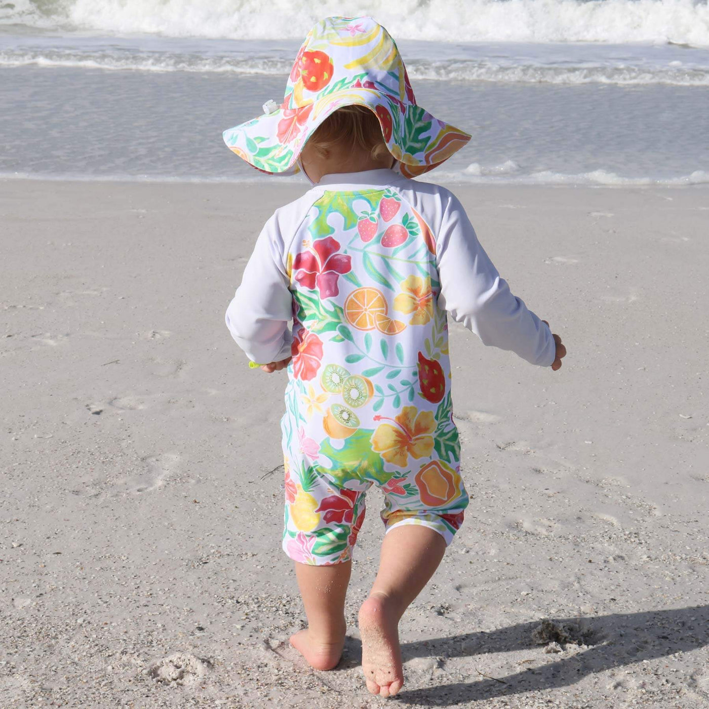 baby romper rash guard with shorts tropical paradise 