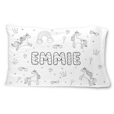 unicorns personalized pillow cover 