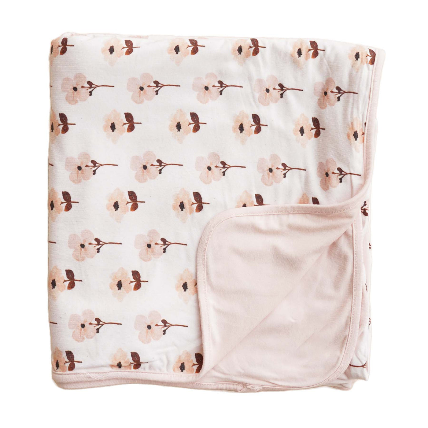 pink floral bamboo blanket 