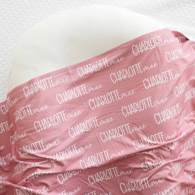 vintage rose personalized swaddles 