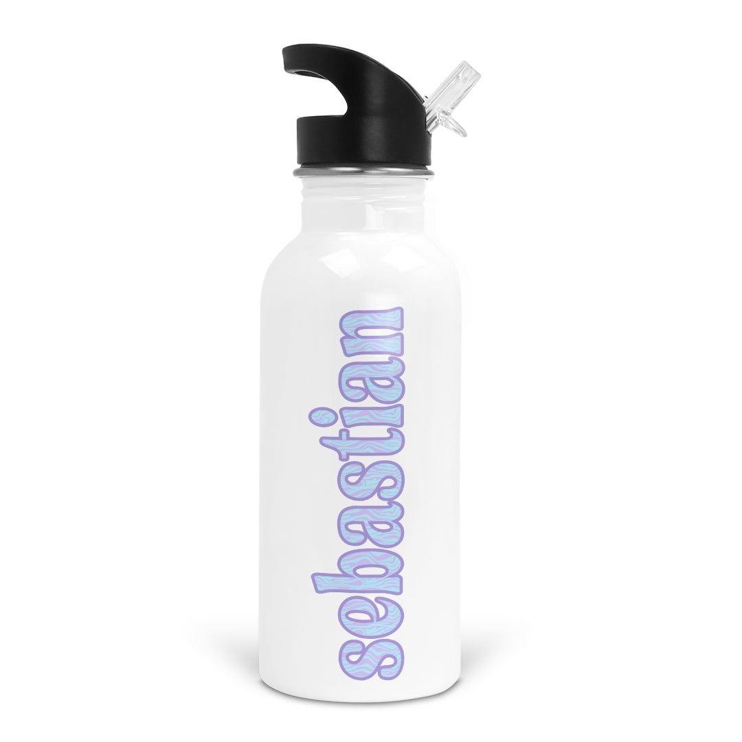 wavy days personalized water bottle for kids 