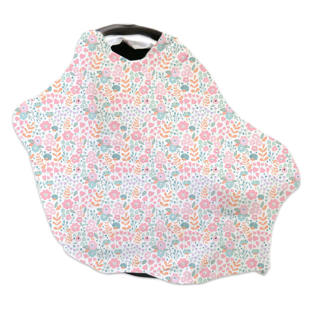 pastel floral car seat cover