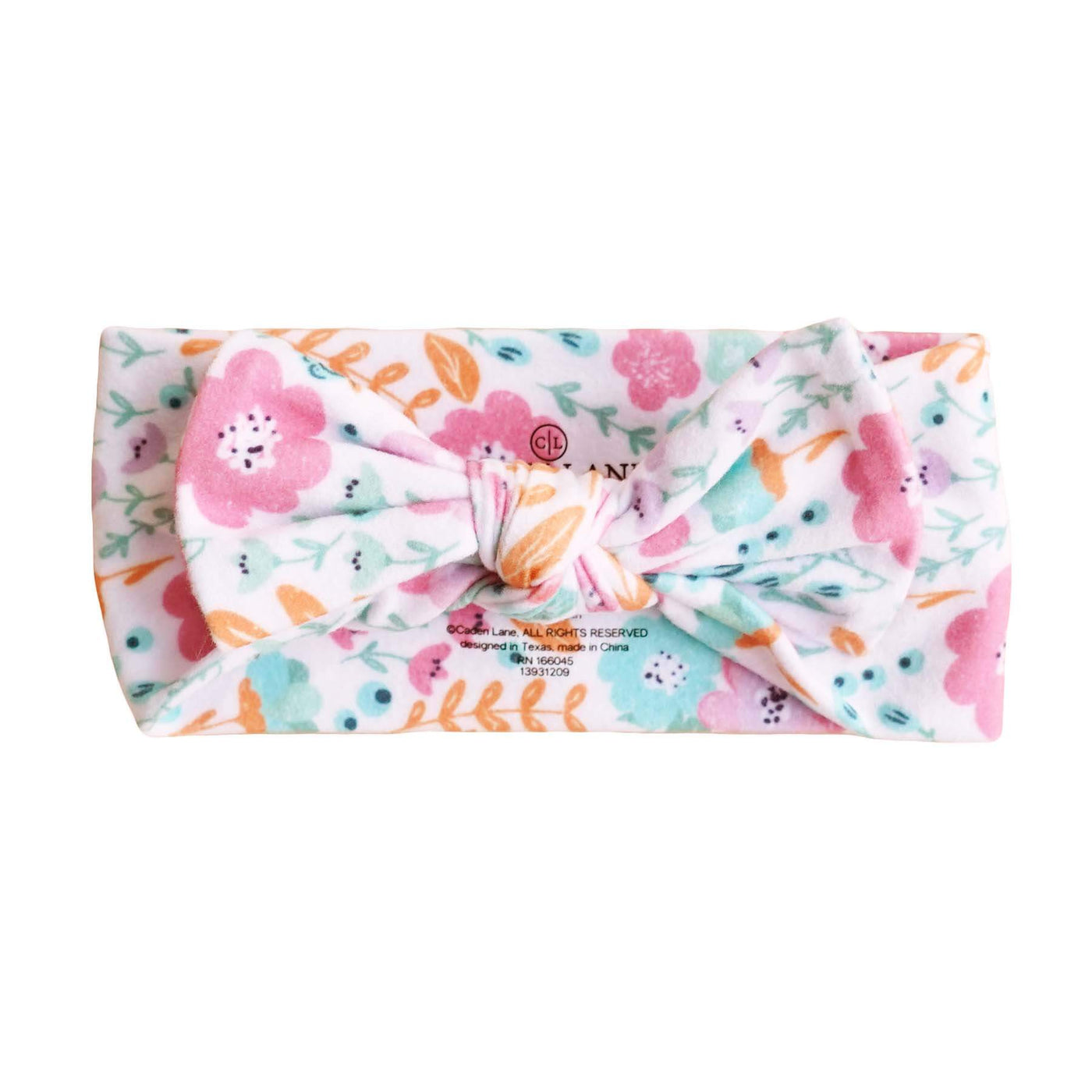 willow's whimsy floral knit bow headwrap 
