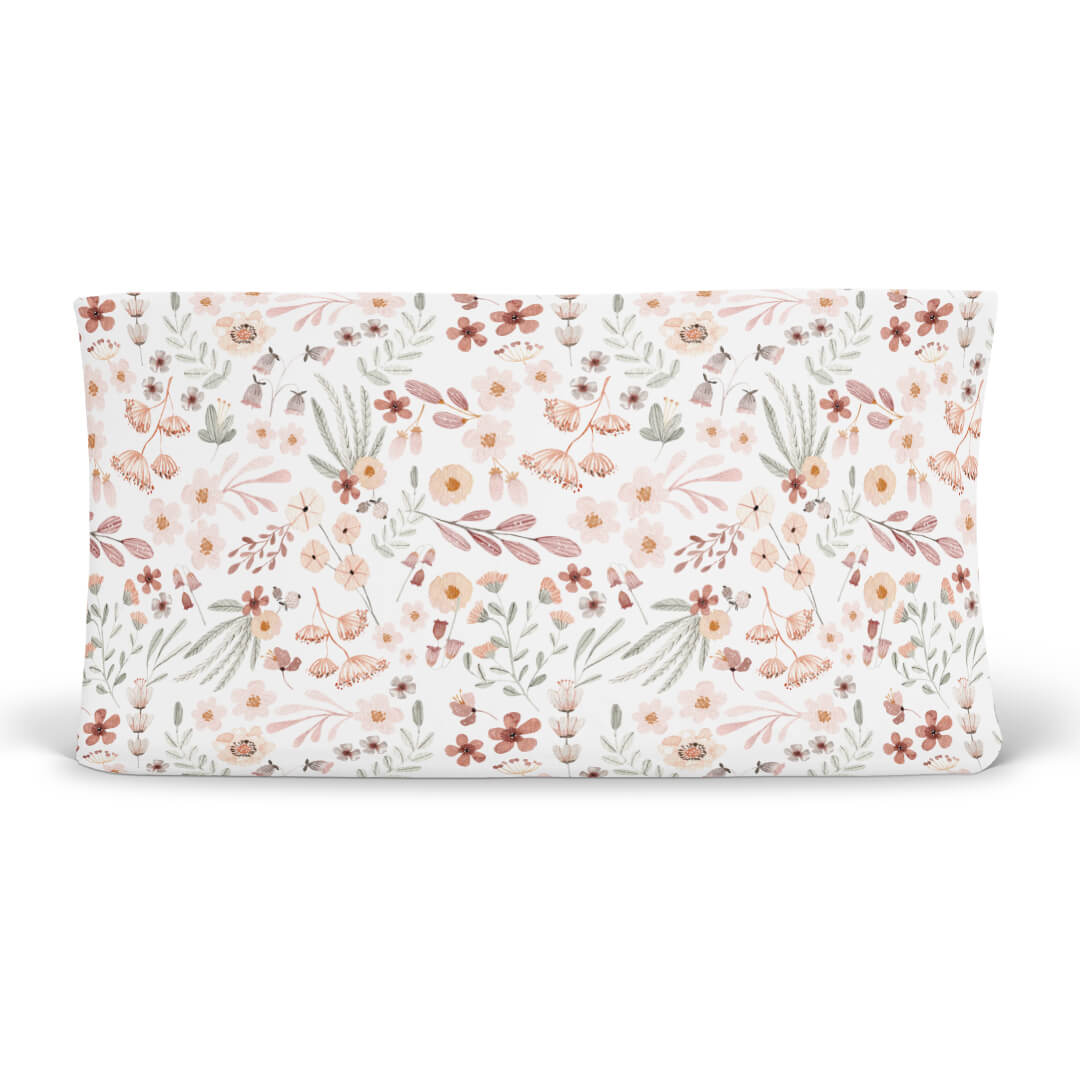 wren's wildflower changing pad cover 