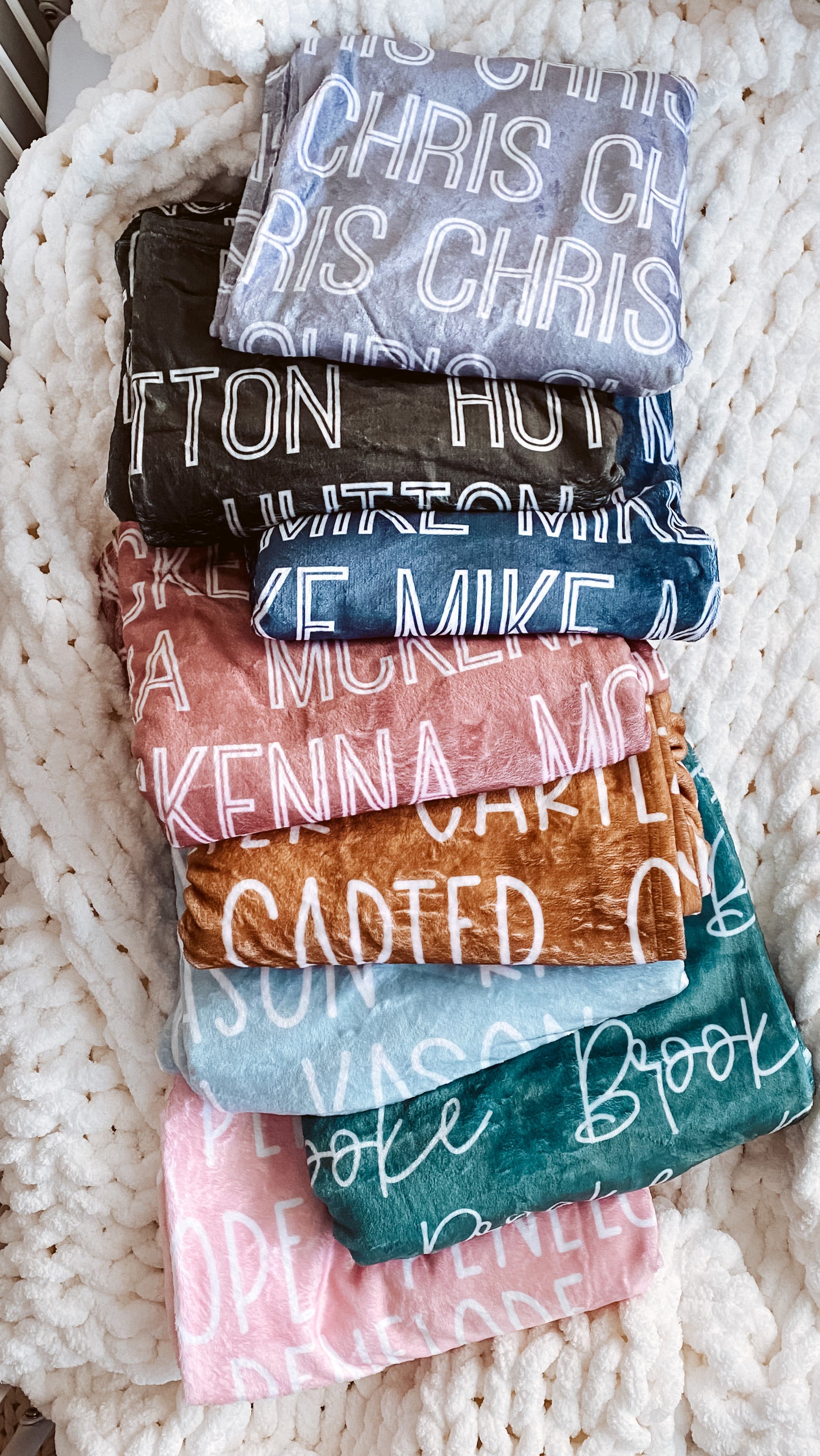color name blankets personalized 