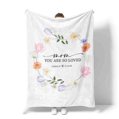 Personalized Blanket | Floral Wreath