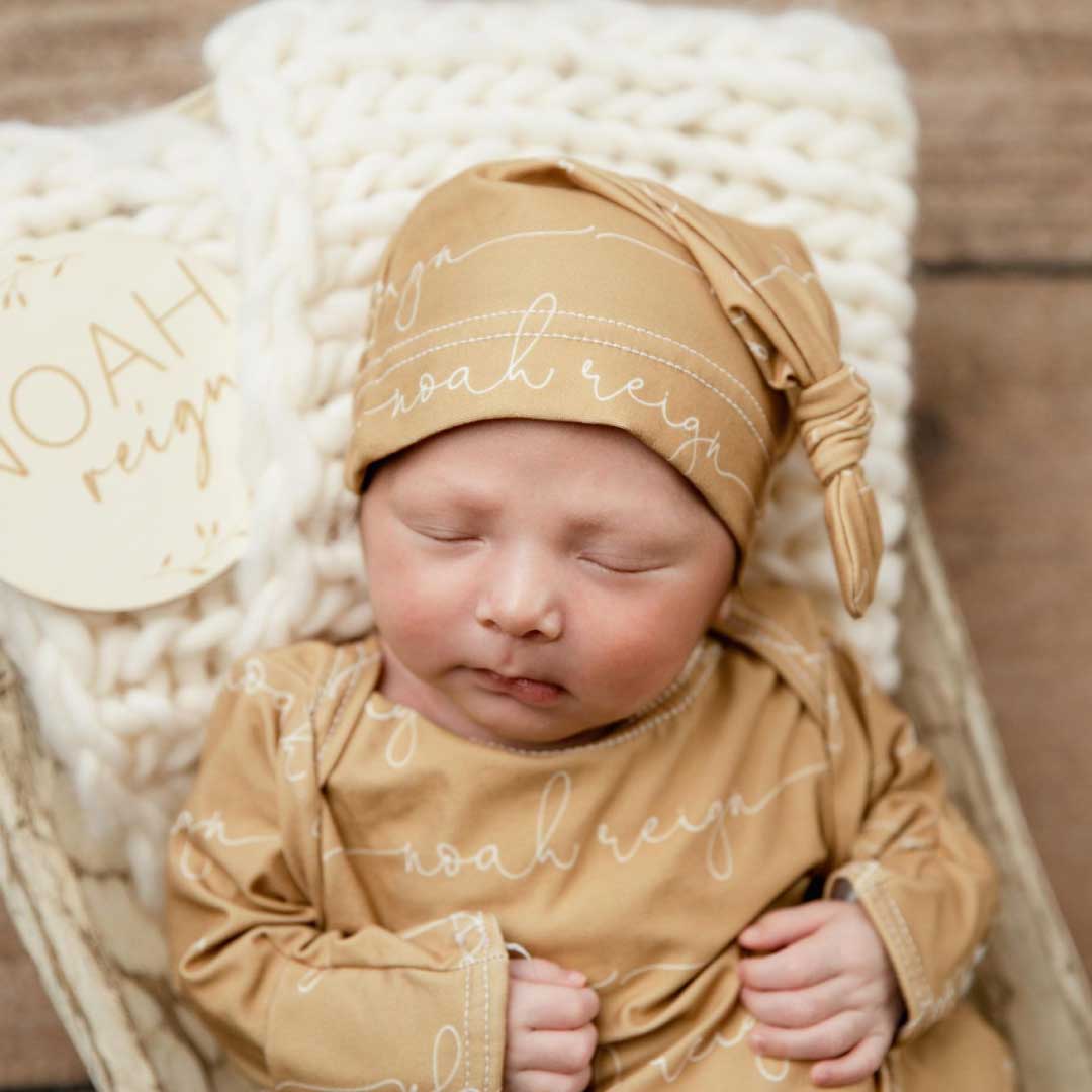 Womb mates embroidered infant buying gowns with monogrammed beanies