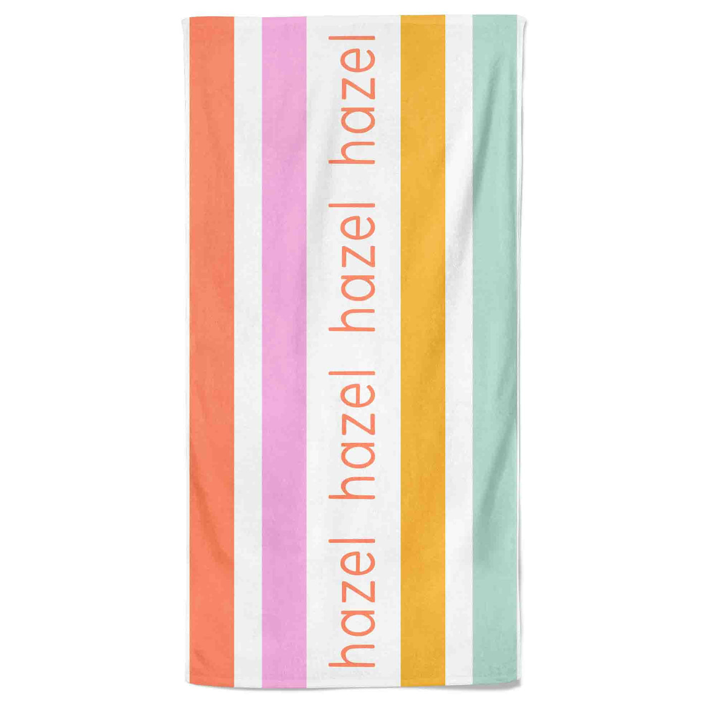 sweet stripes personalized towel 