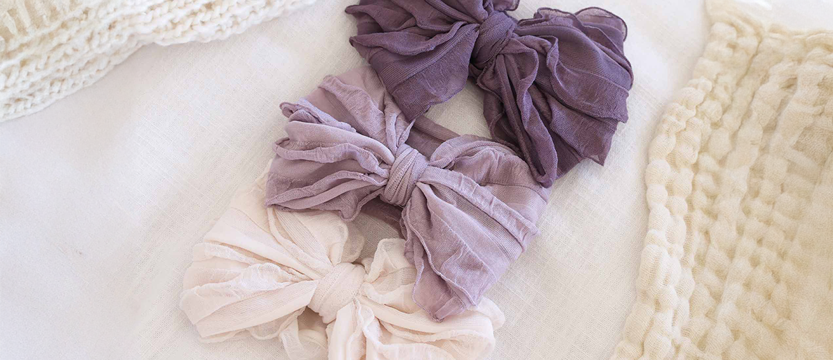 Caden Lane ruffle bow headwraps