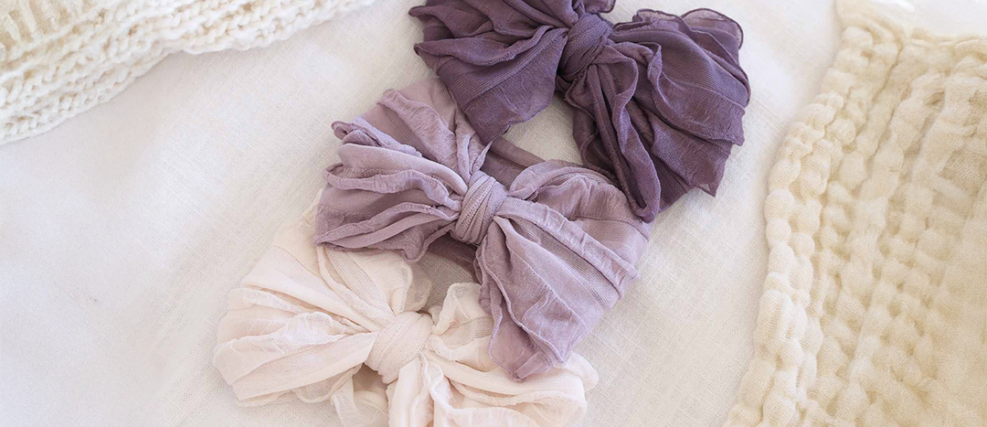 Caden Lane ruffle bow headwraps