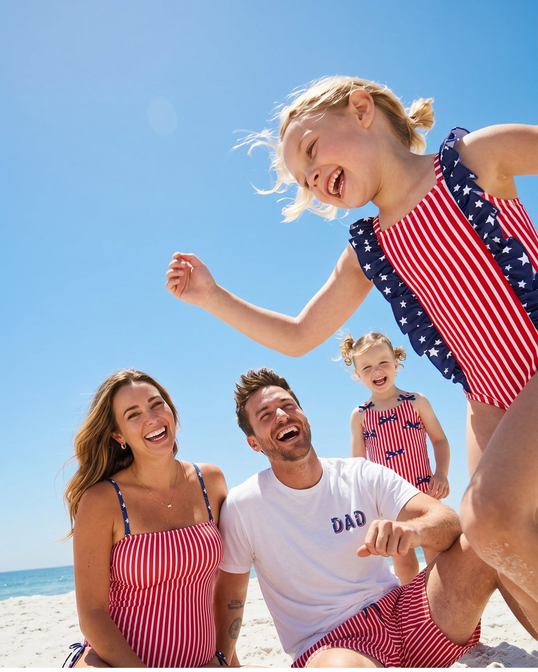 4th of july family matching swimwear