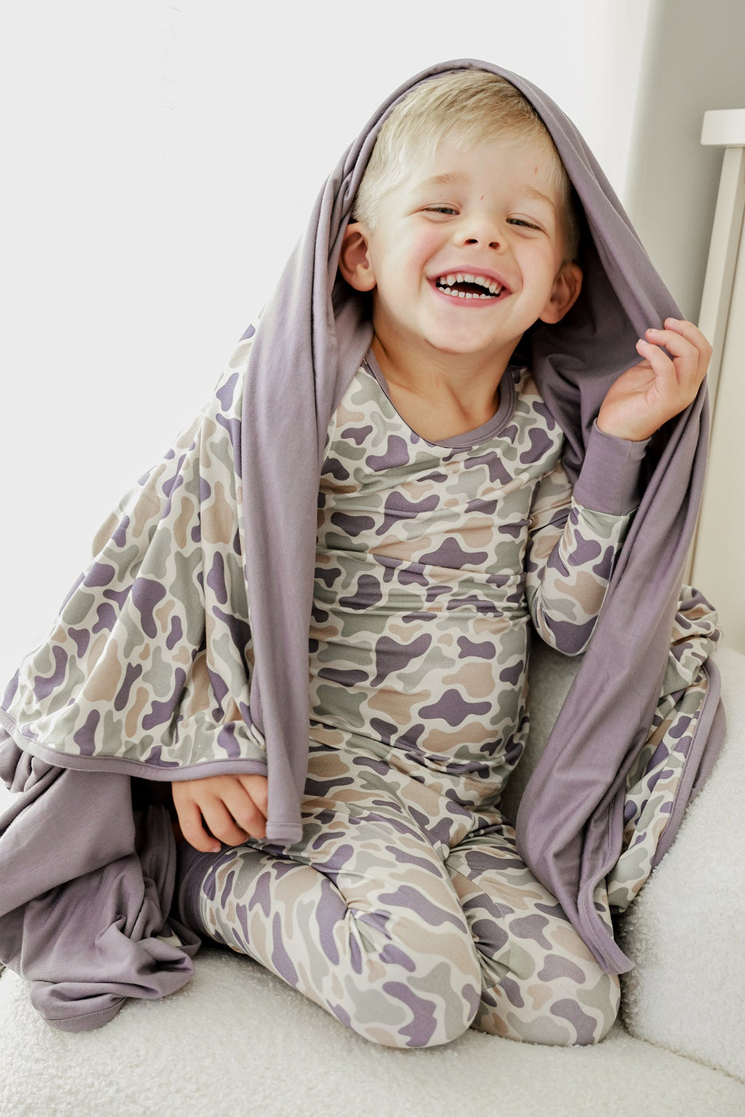 camo cutie blanket and pajama 