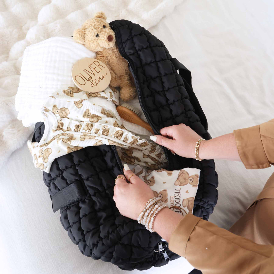 olive green hospital bag 