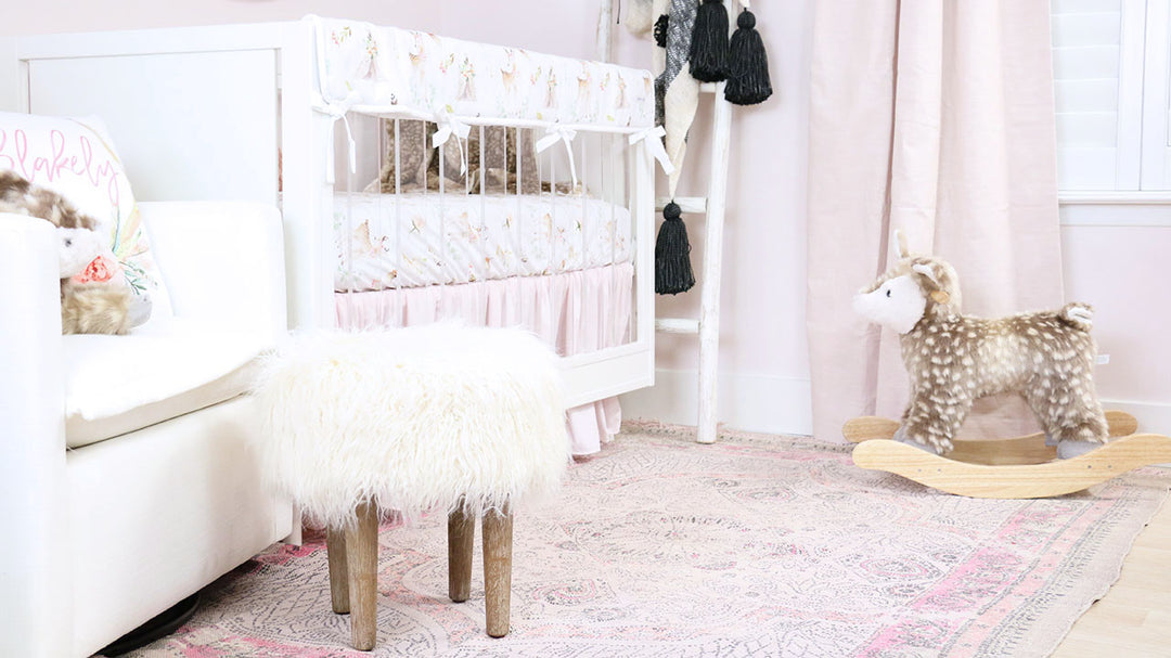 blakely's boho girl woodland deer nursery design