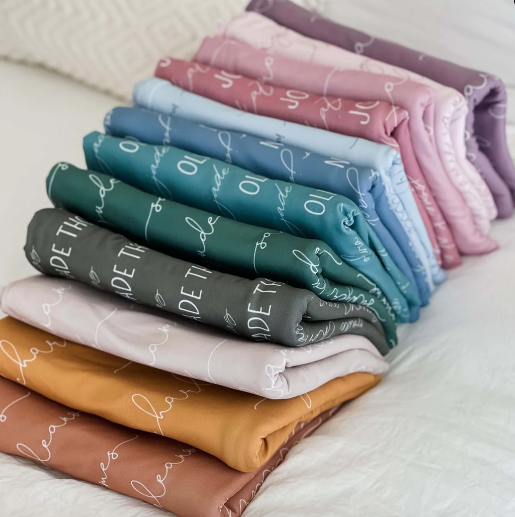 Personalized Baby Name Swaddle Blankets